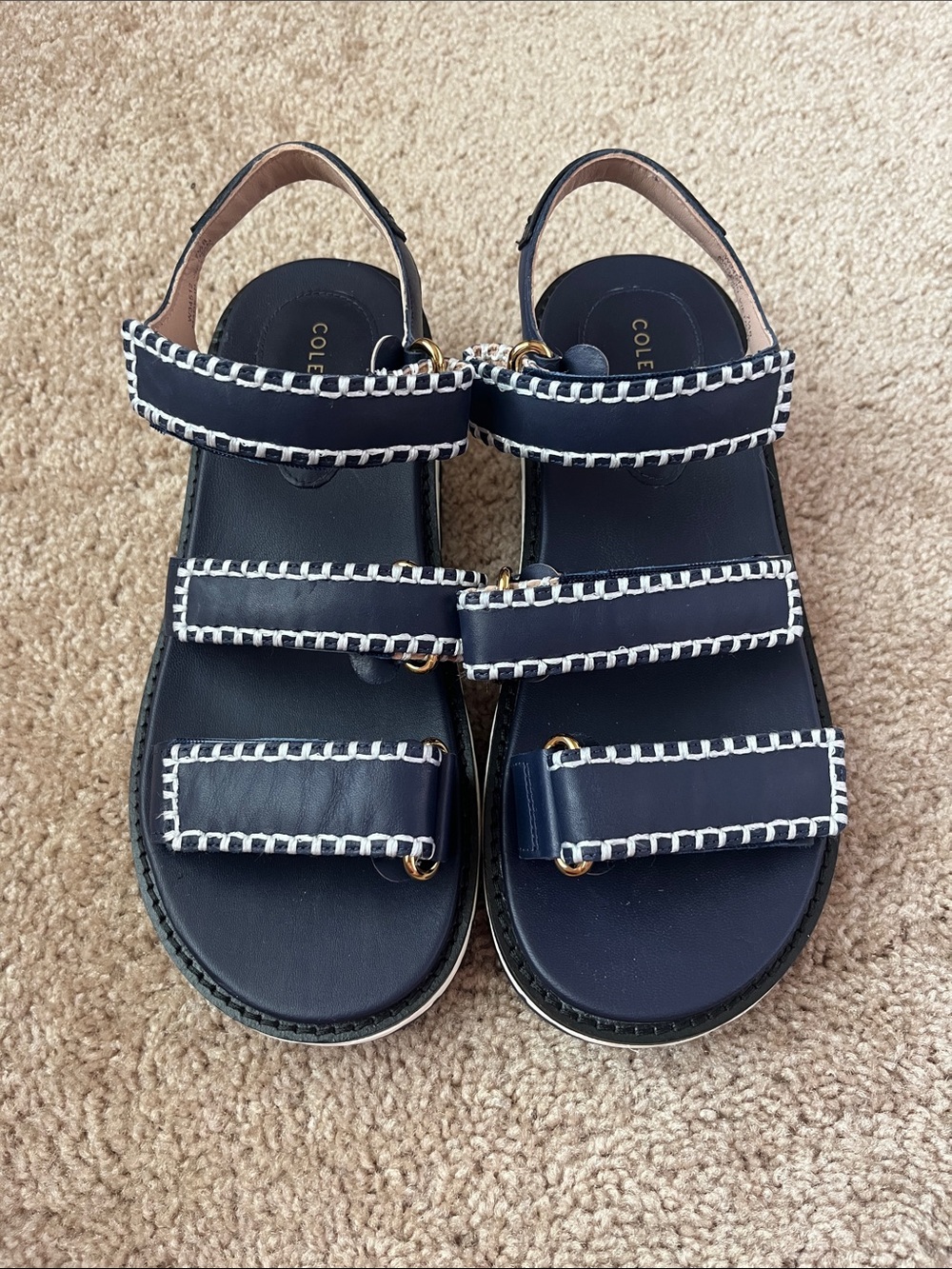 Cole Haan Grandpro Daylin Wedge Triple Strap Sandals - Picture 2 of 12